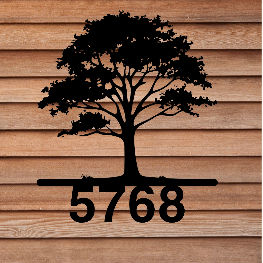 Personalized Maple Tree Metal Address Sign