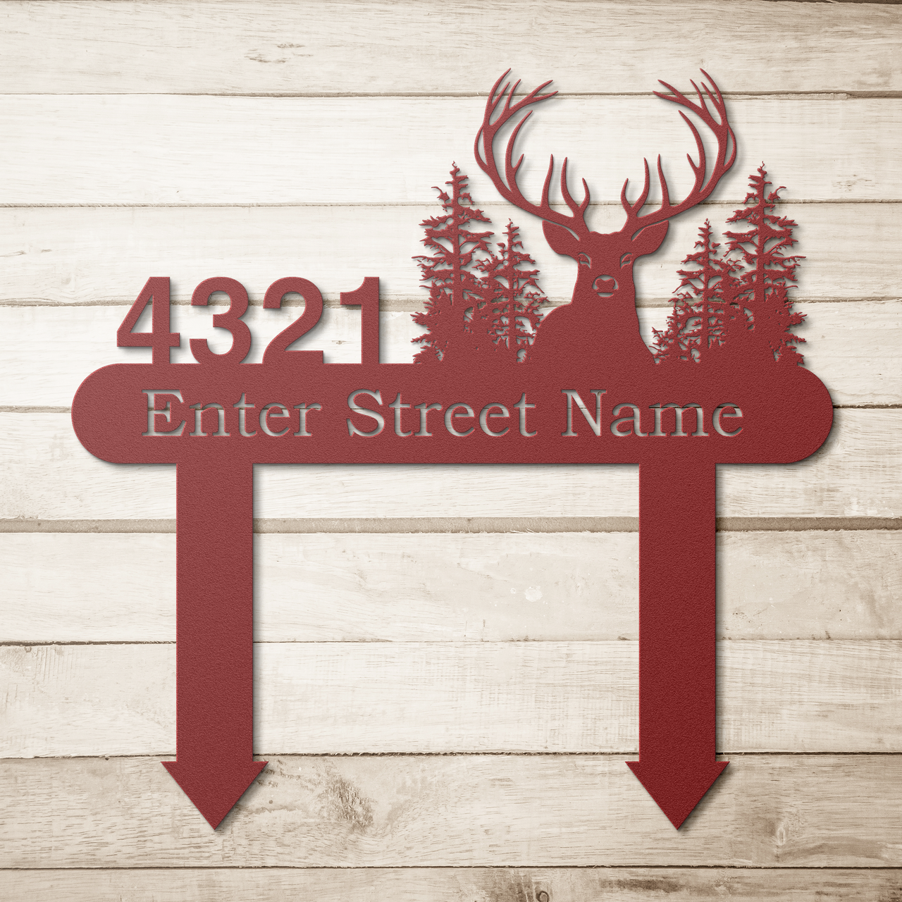 Big Buck Personalized Home Address Yard Sign