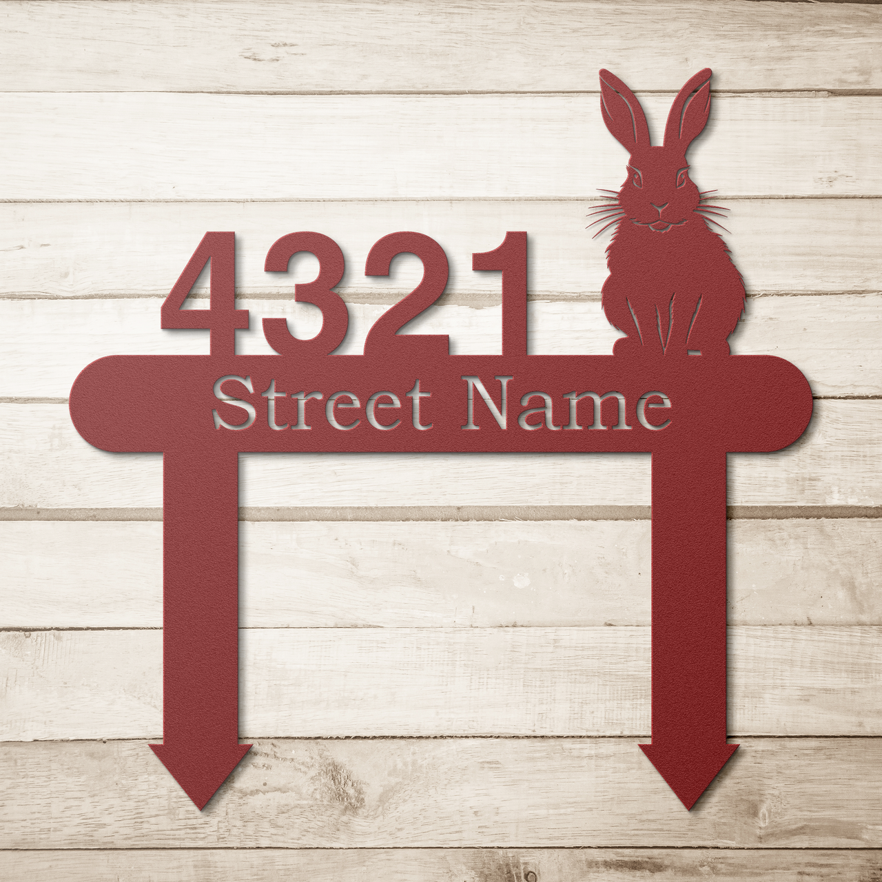 Bunny Personalized Home Address Yard Sign