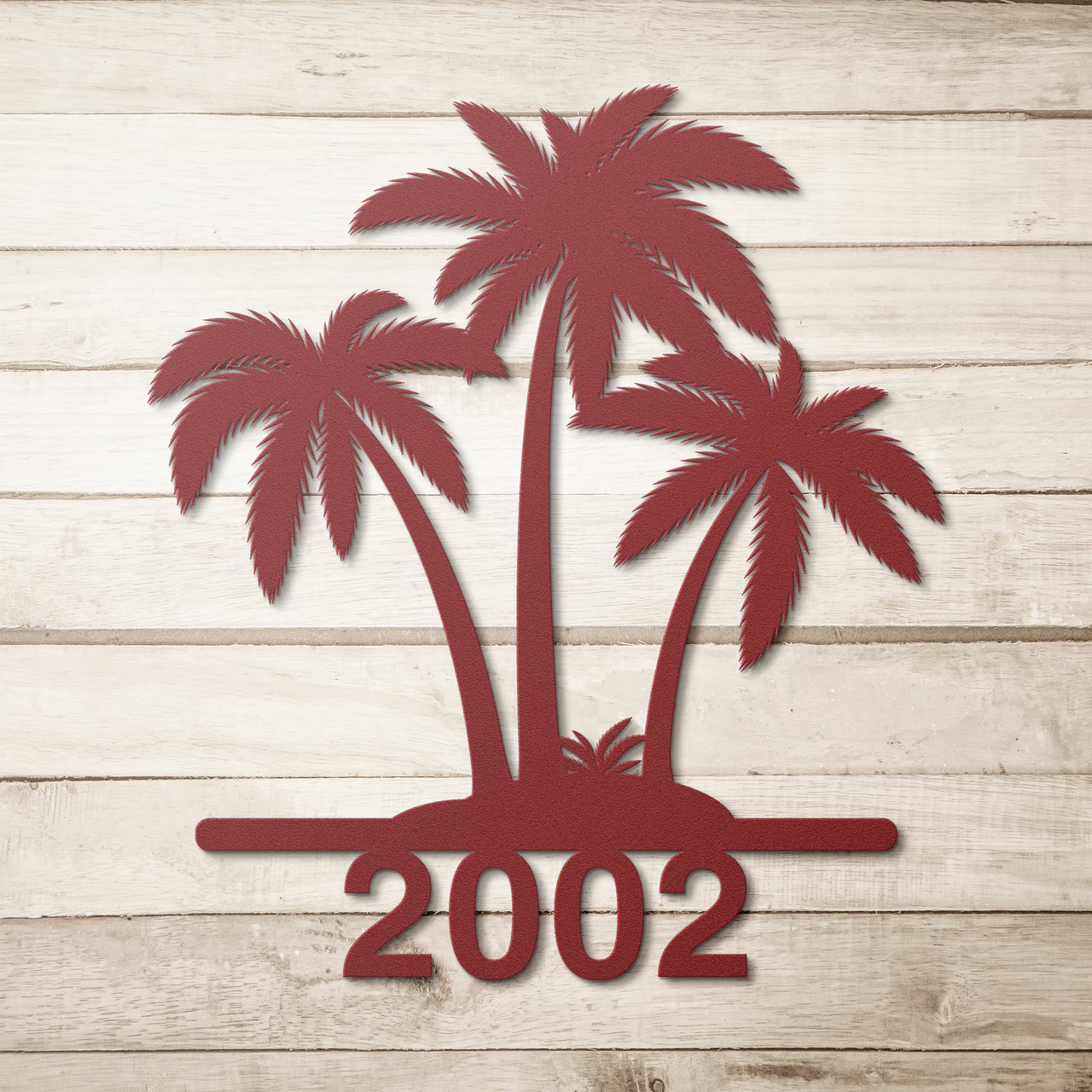 Personalized Palm Trees Metal Address Sign