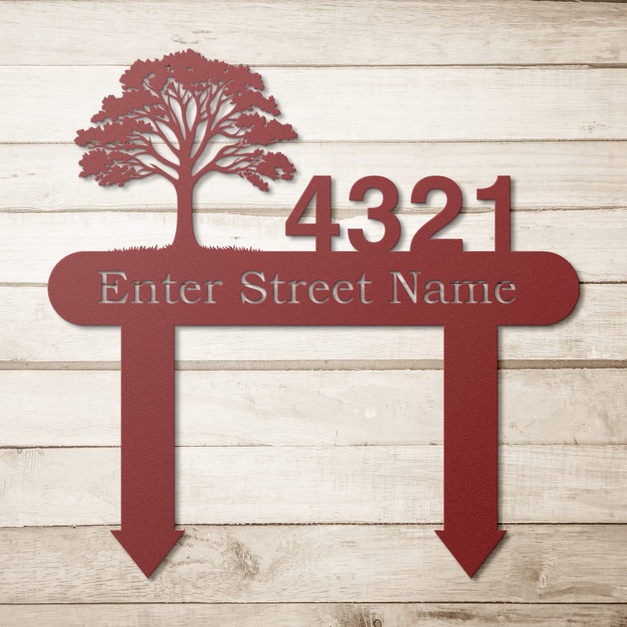 Maple Tree Personalized Home Address Yard Sign