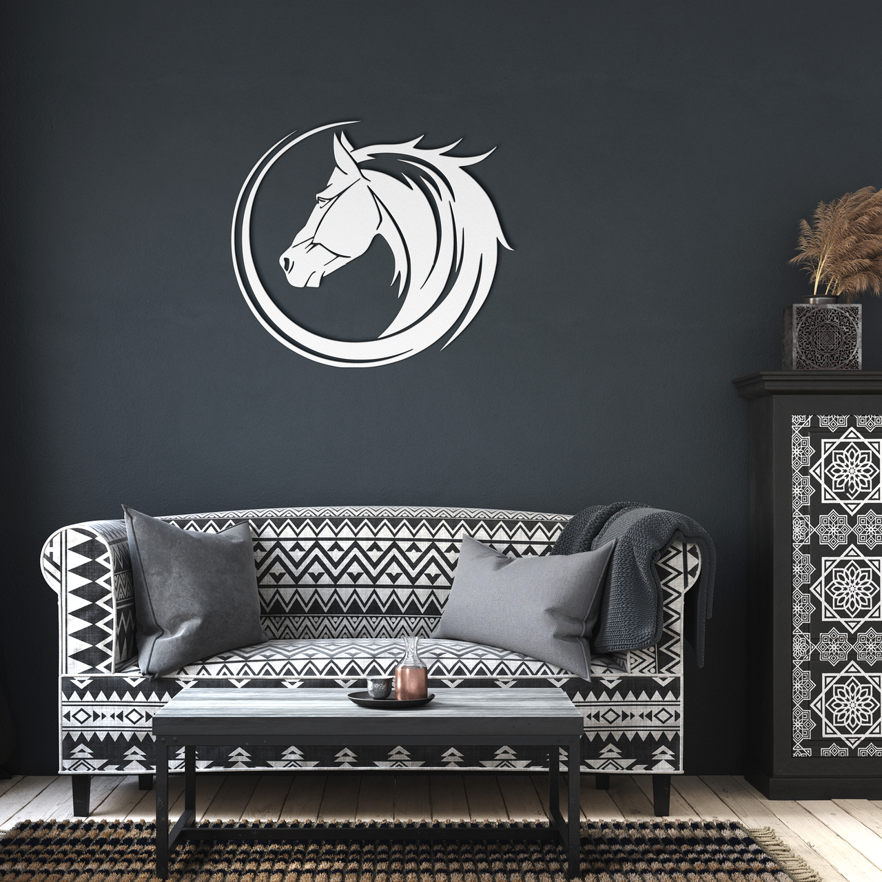 Horse Profile Metal Wall Art